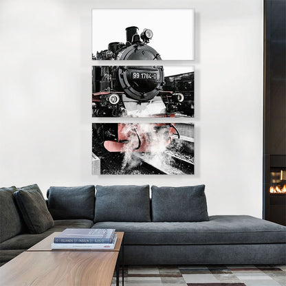 Black Old Locomotive Train