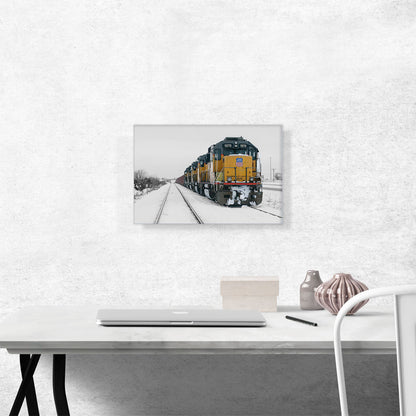 Vintage Yellow Industrial Train