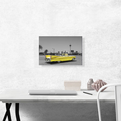 Yellow Vintage American Car