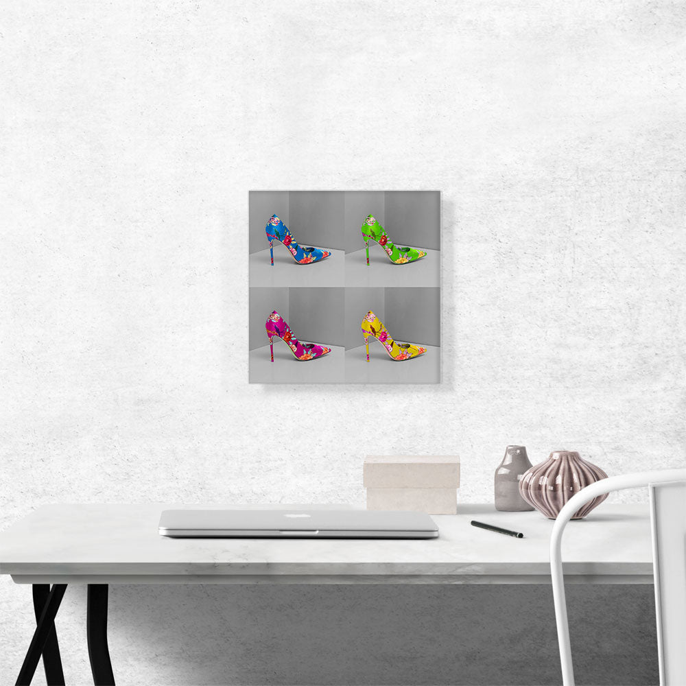 Blue Green Yellow Pink High Heels Shoe Stiletto