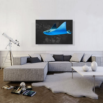 Blue Stingray Manta Ray In The Ocean
