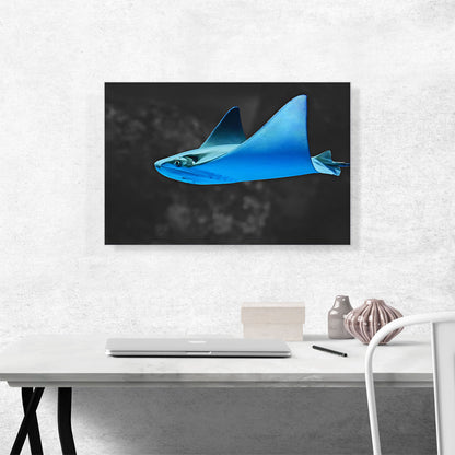 Blue Stingray Manta Ray In The Ocean
