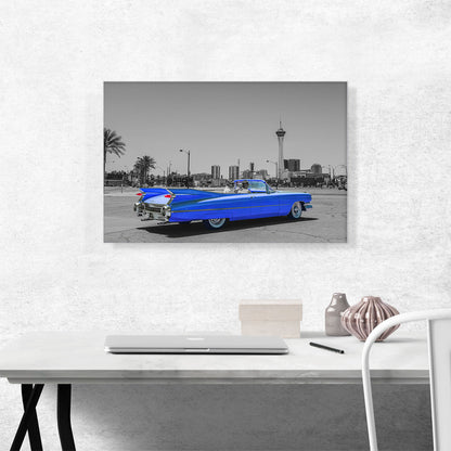 Blue Vintage American Car