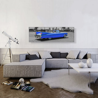 Blue Vintage Cadillac Car