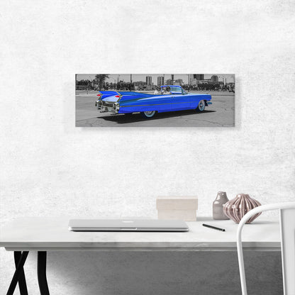 Blue Vintage Cadillac Car