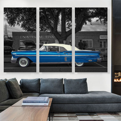 Blue Vintage Car