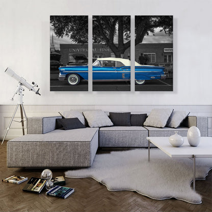 Blue Vintage Car