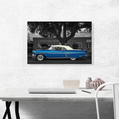 Blue Vintage Car