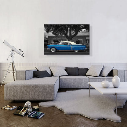 Blue Vintage Car