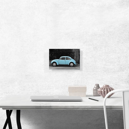 Blue Volkswagen Beetle Bug Vintage Car