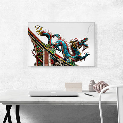 Asian Chinese Festival Long Blue Dragon