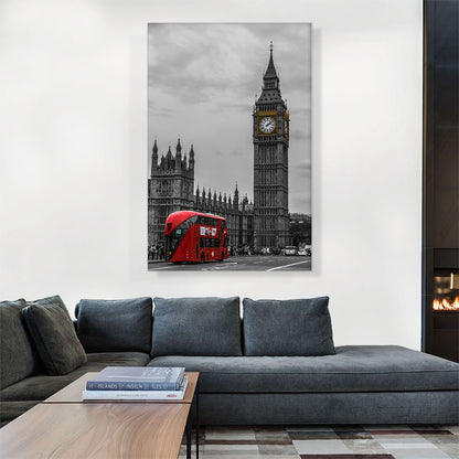 Doubledecker Red Bus In London England Big Ben