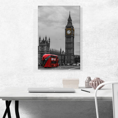 Doubledecker Red Bus In London England Big Ben