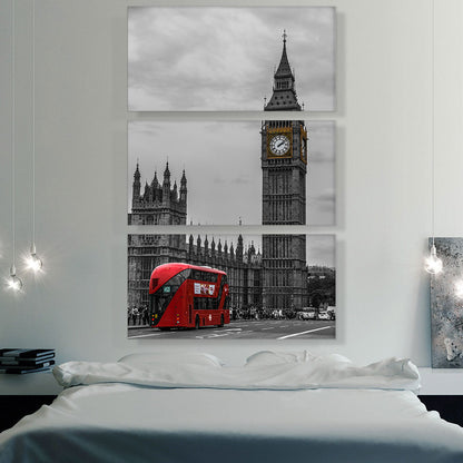 Doubledecker Red Bus In London England Big Ben