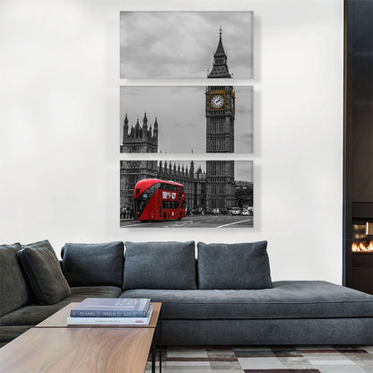 Doubledecker Red Bus In London England Big Ben
