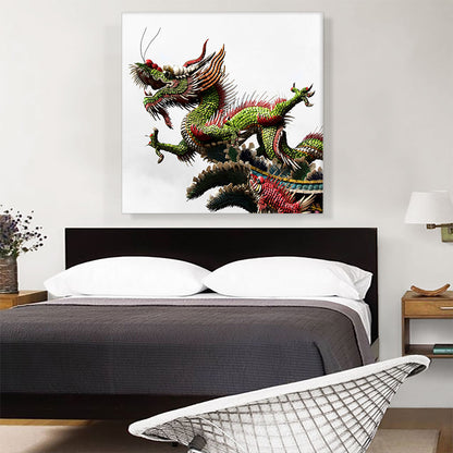 Asian Chinese Festival Long Green Dragon