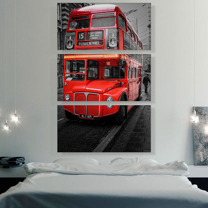 Doubledecker Red Bus In London England Tower Street