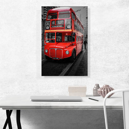 Doubledecker Red Bus In London England Tower Street