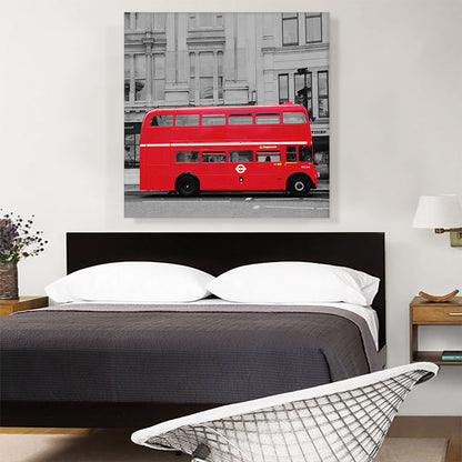 Doubledecker Red Bus In London Street