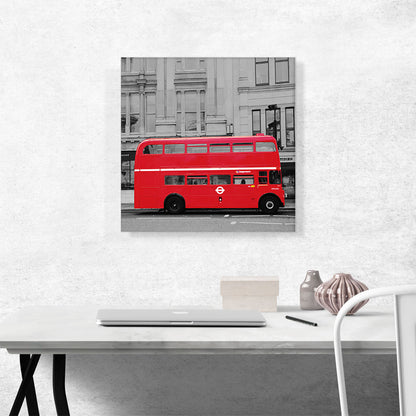 Doubledecker Red Bus In London Street