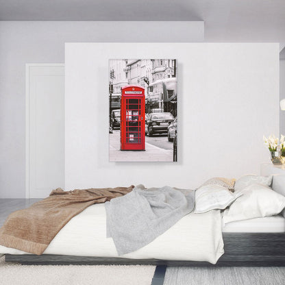 London England Red Telephone Kiosk Rectangle