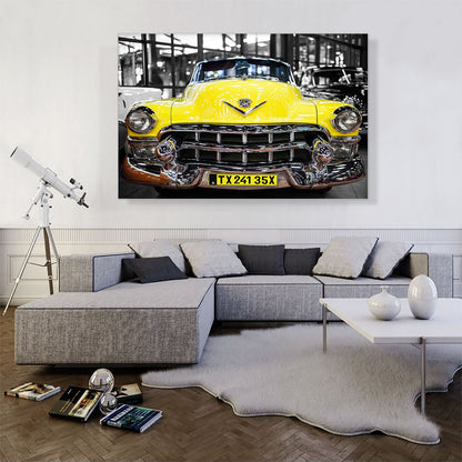 New York City Old Vintage Yellow Taxi Cab