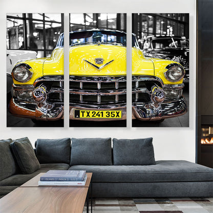 New York City Old Vintage Yellow Taxi Cab