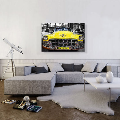 New York City Old Vintage Yellow Taxi Cab