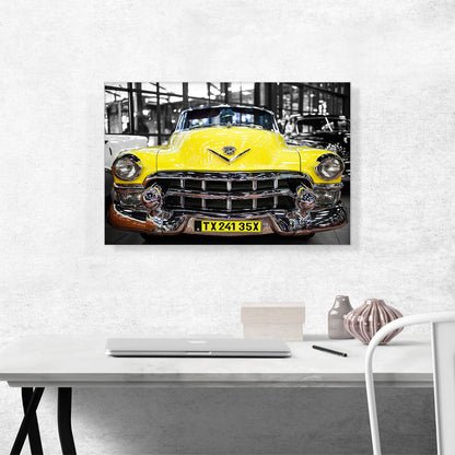 New York City Old Vintage Yellow Taxi Cab