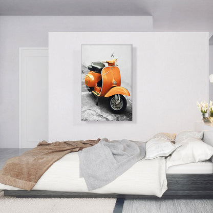 Orange Italian Vespa Scooter