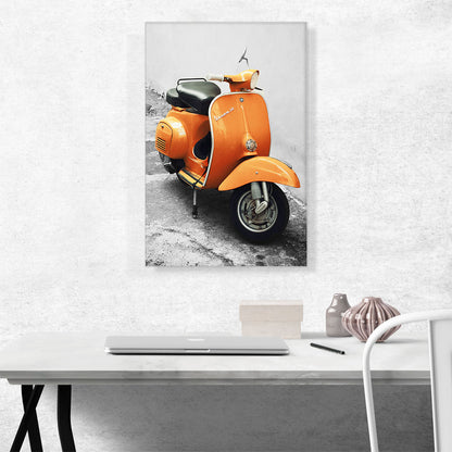 Orange Italian Vespa Scooter
