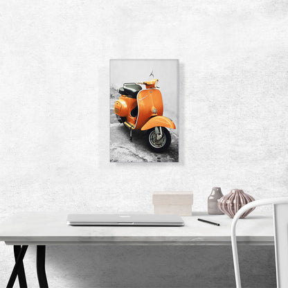 Orange Italian Vespa Scooter