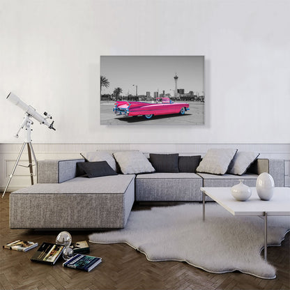 Pink Cadillac American Vintage Car