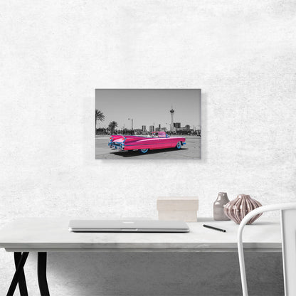 Pink Cadillac American Vintage Car