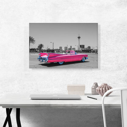 Pink Cadillac American Vintage Car