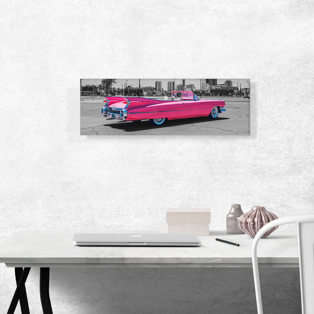 Pink Cadillac Vintage Car