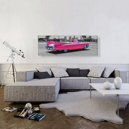 Pink Cadillac Vintage Car