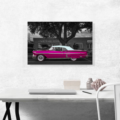 Pink Vintage Old Car