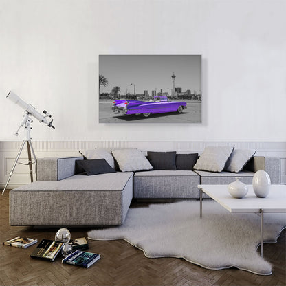 Purple Vintage American Car