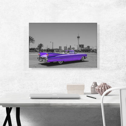 Purple Vintage American Car