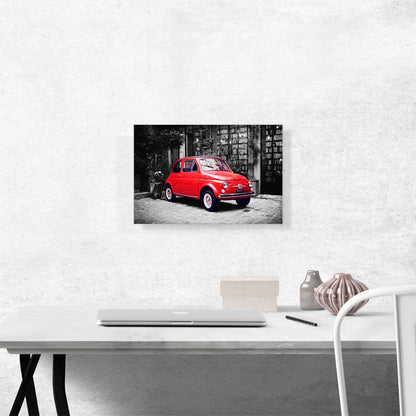 Red Fiat Vintage Car