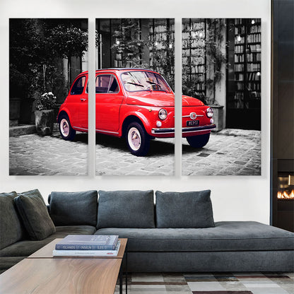 Red Fiat Vintage Car