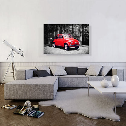 Red Fiat Vintage Car