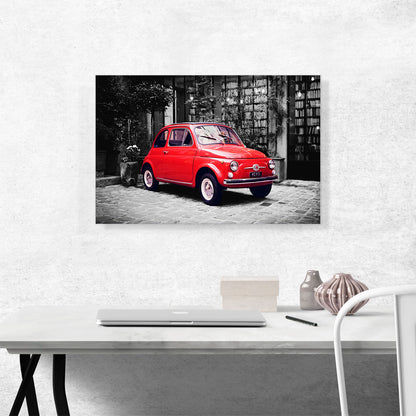 Red Fiat Vintage Car