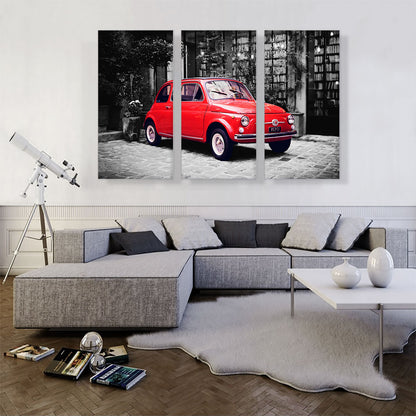 Red Fiat Vintage Car