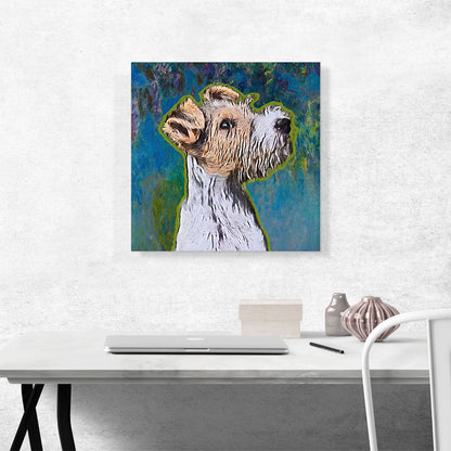 Fox Terrier Dog Breed Blue Green
