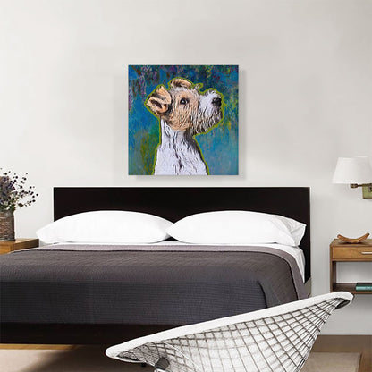Fox Terrier Dog Breed Blue Green
