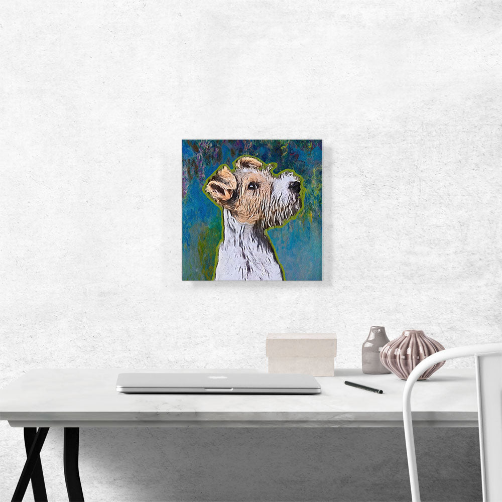 Fox Terrier Dog Breed Blue Green