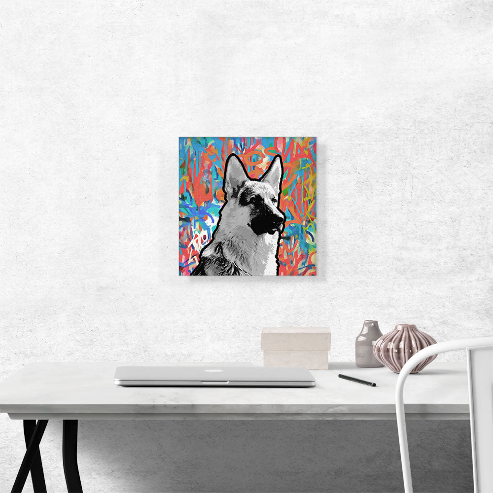 German Shepherd Dog Breed Colorful Graffiti