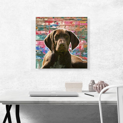 German Shorthaired Pointer Dog Breed Colorful Graffiti